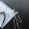 HEFANG New Arrival Peach Blossom Tiger Tassel 925 Silver Stud Earrings