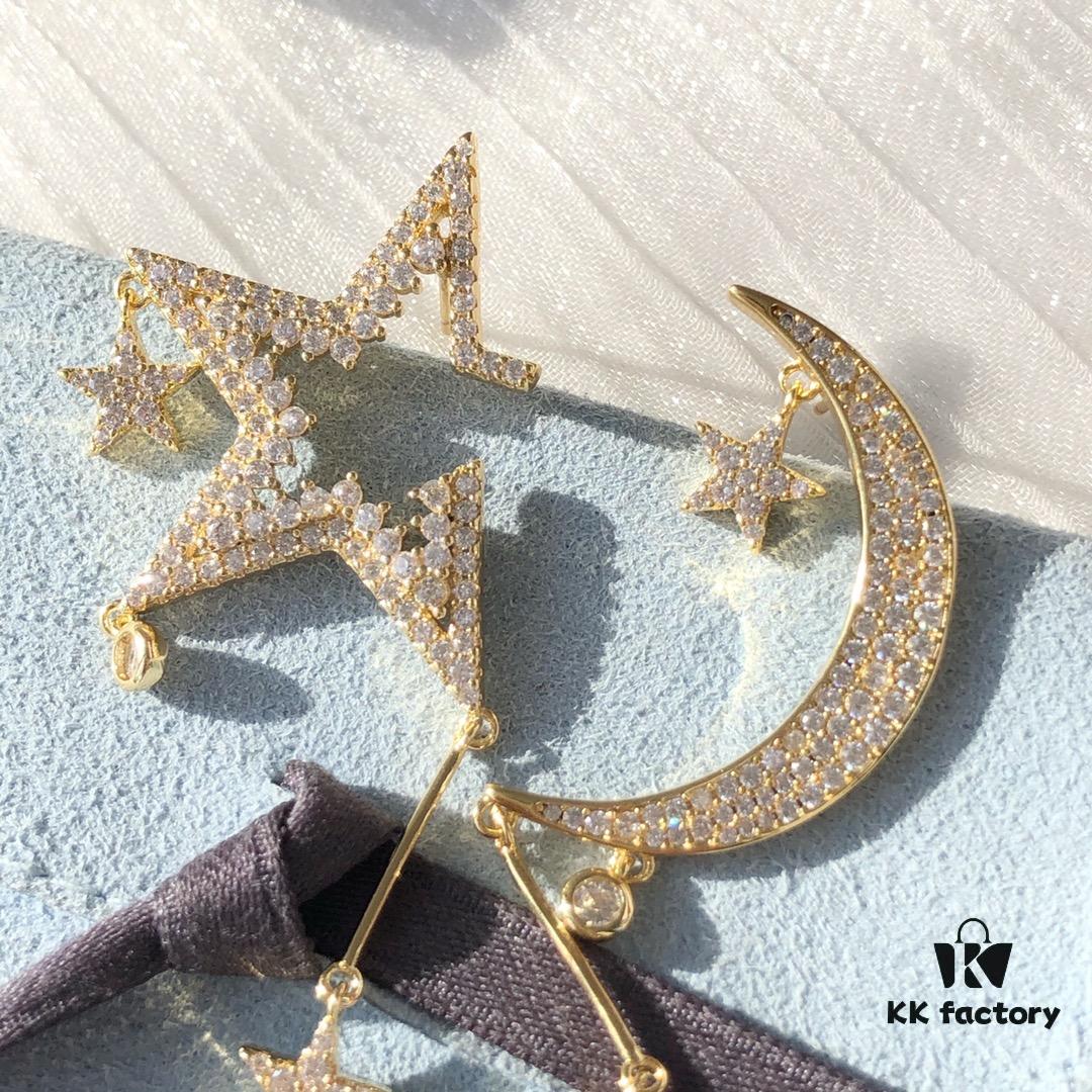 6930058712f62673a6fab178 HEFANG Jewelry Starry Night Asymmetric Earrings