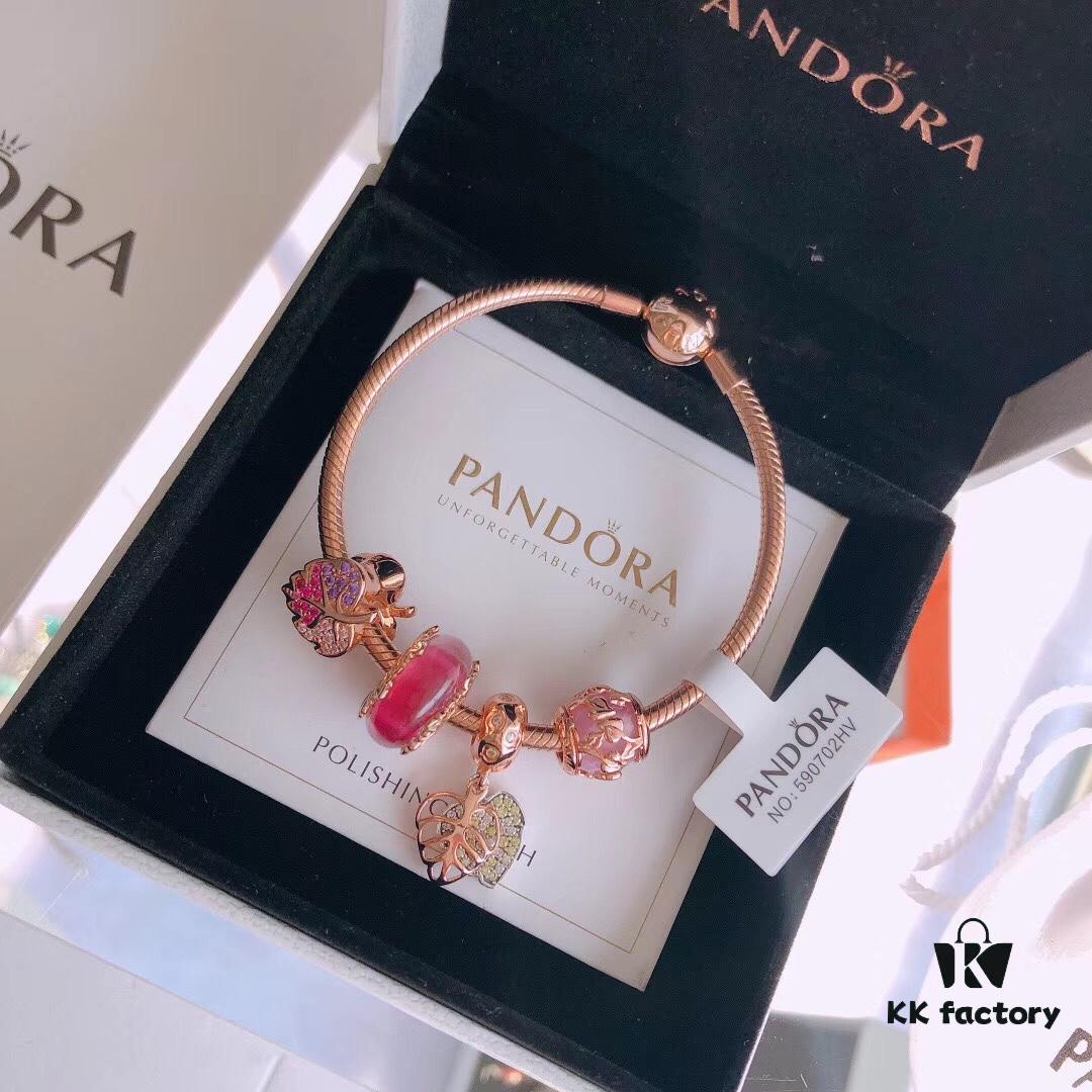 693005ca12f62673a6fab1c8 Pandora Magic Forest Rose Gold Bracelet Set with Acorn and Fallen Leaf Pendant & Sparkling Leaf Charm