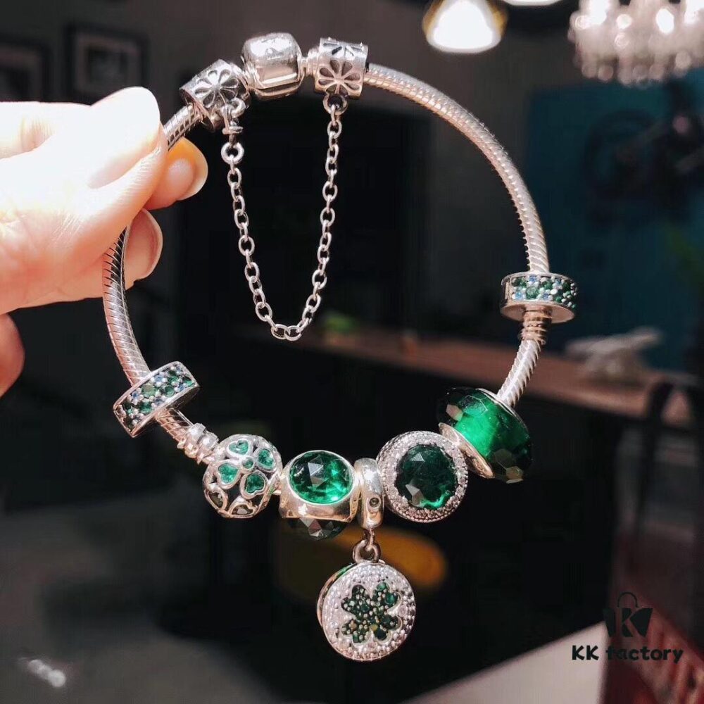 693005d012f62673a6fab1d0 Pandora Fresh Green Clover Lucky Charm - New Arrival, Premium Replica with Authentic Materials