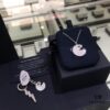 Cute APM Monaco Lightning Pac Earrings, New Rhinestone Silver Jewelry for Women, Pierced Ear Drops, Valentine's Day Recommended Style