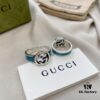 Gucci Gucci 925 Sterling Silver Interlocking Double G Enamel Ring