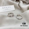 693005e912f62673a6fab1f0 Gucci Gucci 925 Sterling Silver Fearless Love Double G Floral and Bird Couple Ring