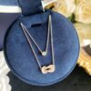 693005f012f62673a6fab1f6 FRED Fred Double Layer Horseshoe Single Diamond Necklace in Rose Gold and White Gold