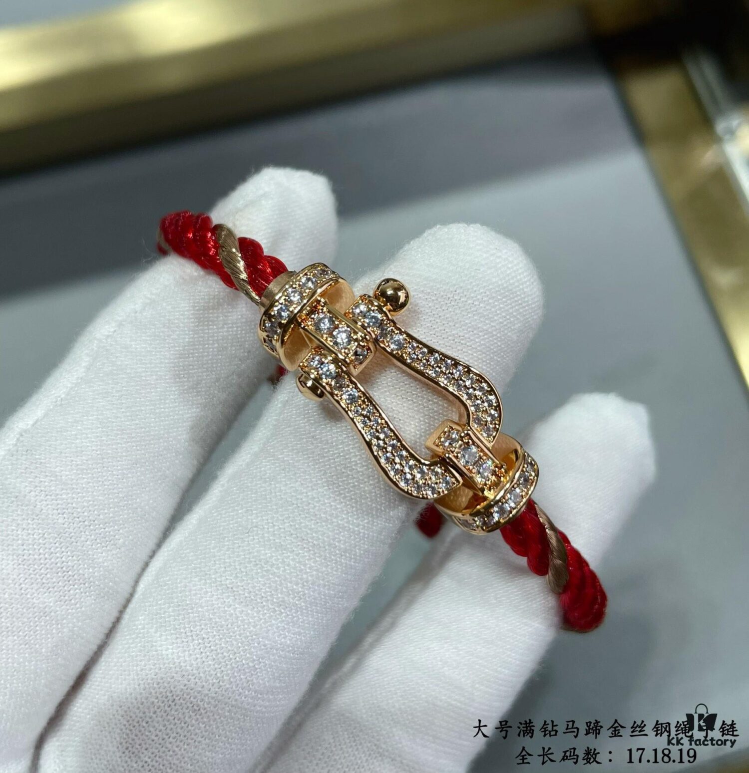 693005f312f62673a6fab1f9 New Arrival Fred Large Full Diamond Horsehoof Gold Wire Steel Bracelet – Luxury Fashion Elegant High-End Custom Design, Thickened 18K Gold Plated Craftsmanship, Precision Micro-Pave, Must-Have Item for Influencers and Style Enthusiasts