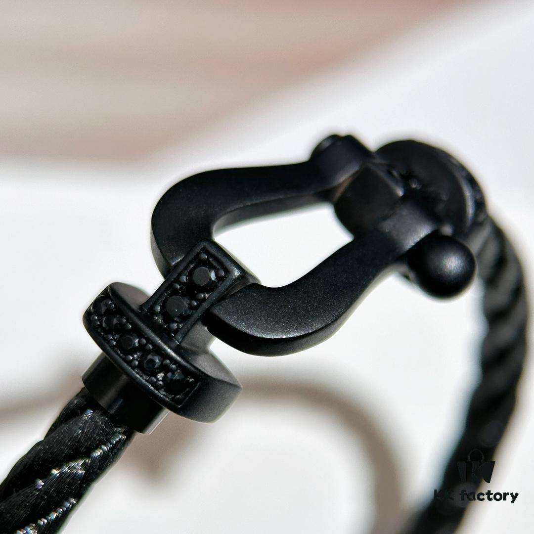 693005ff12f62673a6fab20a New Arrival! Frosted Edition, 1:1 Precision Craftsmanship, Fred Black Warrior Braided Bracelet