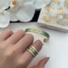 6930060812f62673a6fab215 Dior 23 Code Enamel Green Diamond Trilogy Ring Set with Bracelet