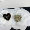 6930061d12f62673a6fab231 Chanel New Arrival Black Enamel Heart Earrings
