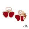 6930062412f62673a6fab23f Chopard Happy Hearts Wings Series Champagne Gold Floating Diamond Stud Earrings In Stock
