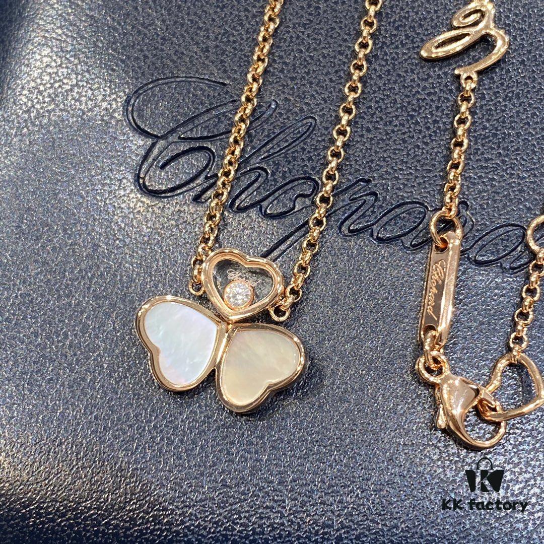 6930062f12f62673a6fab251 Chopard Happy Hearts Wings Series Pendant Necklace with Movable Diamond and Mother-of-Pearl Hearts