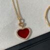6930064212f62673a6fab266 Chopard Heart Necklace and Bracelet with Diamond Trimmings in New Year Red