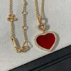 6930064412f62673a6fab268 Chopard Heart Necklace and Bracelet with Diamond Trimmings in New Year Red