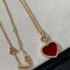 6930064512f62673a6fab26a Chopard Heart Necklace and Bracelet with Diamond Trimmings in New Year Red