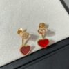 6930065112f62673a6fab27b Chopard Heart Earrings with Red Agate