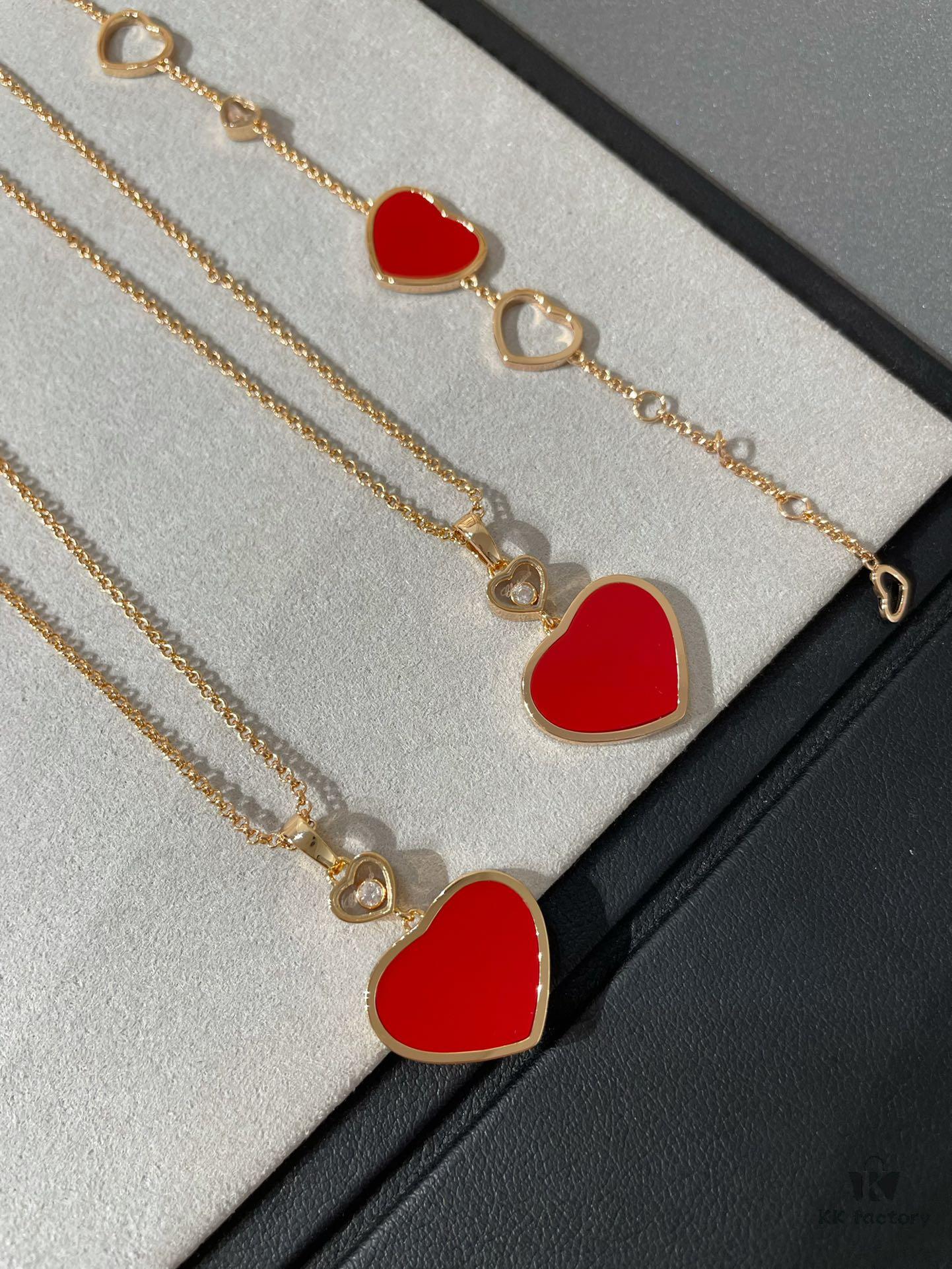 6930065612f62673a6fab280 Chopard Heart Necklace with Happy Diamonds - Classic Collection ❤ New Year Red