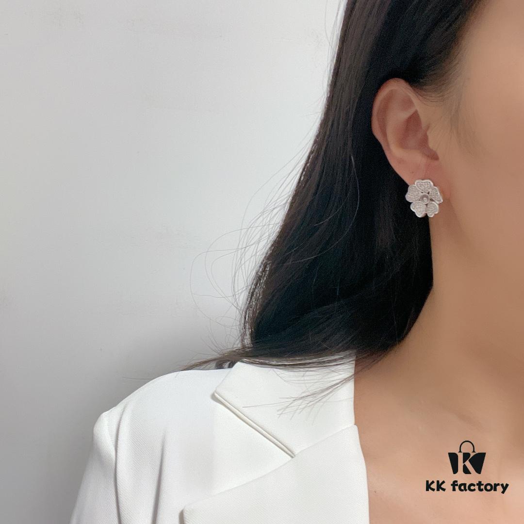 6930065d12f62673a6fab288 Chopard High-End Stud Earrings with Signature Moving Diamond, 18K Rose Gold and White Gold, Hypoallergenic Silver Pin, Logo on Glass