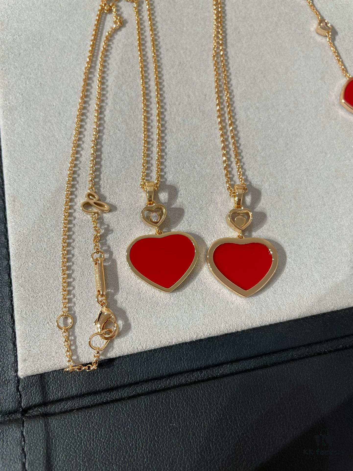 6930065f12f62673a6fab28a Chopard Heart Necklace with Happy Diamonds - Classic Collection ❤ New Year Red