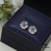 6930066012f62673a6fab28b Chopard High-End Stud Earrings with Signature Moving Diamond, 18K Rose Gold and White Gold, Hypoallergenic Silver Pin, Logo on Glass