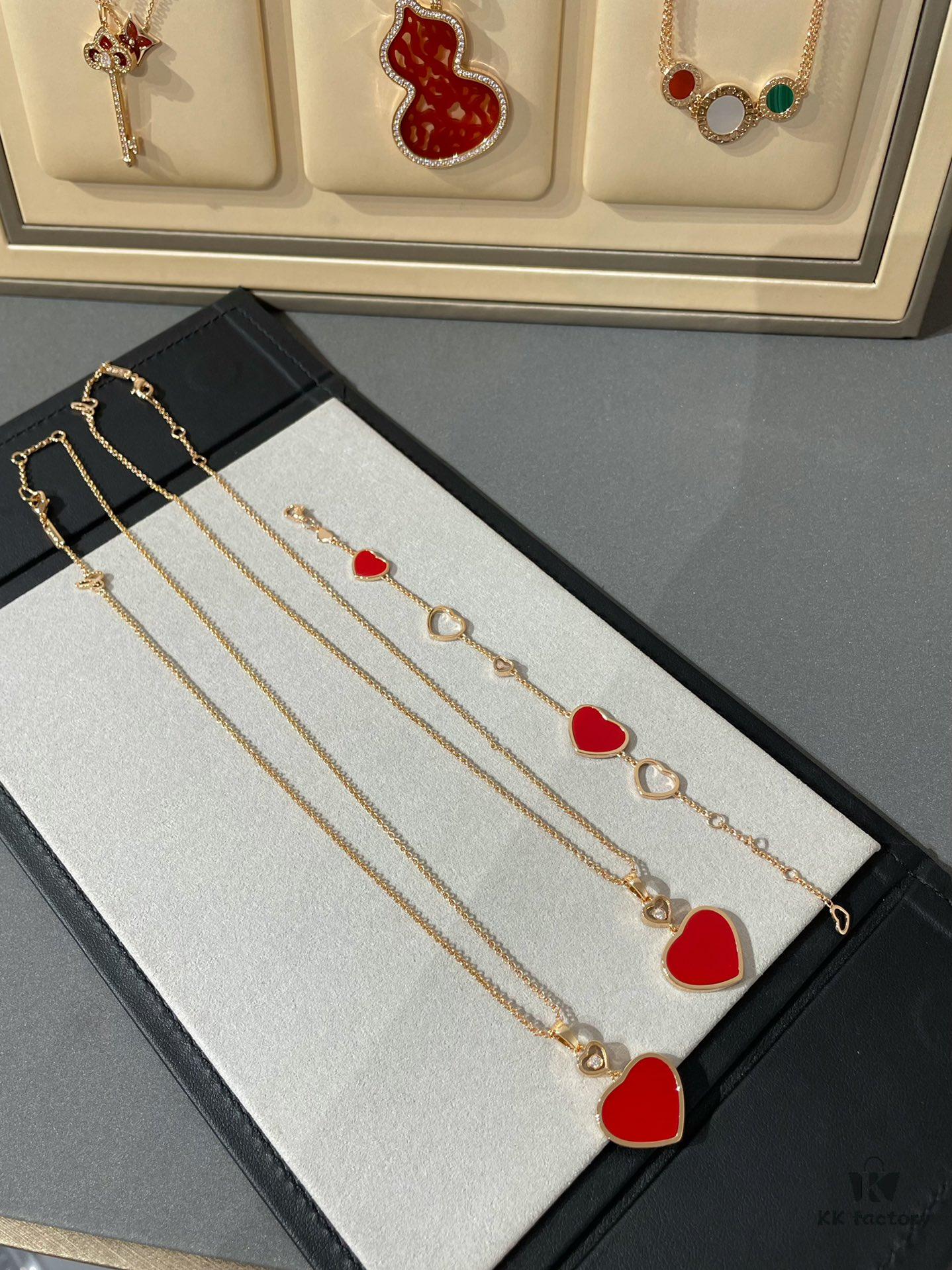 6930066112f62673a6fab28e Chopard Heart Necklace with Happy Diamonds - Classic Collection ❤ New Year Red