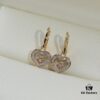 6930066412f62673a6fab291 Chopard High-End Stud Earrings with Diamond Encased in Glass, 18K Rose Gold and White Gold, Hypoallergenic, Heart Design with Logo on Glass