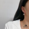 6930066512f62673a6fab293 Chopard High-End Stud Earrings with Diamond Encased in Glass, 18K Rose Gold and White Gold, Hypoallergenic, Heart Design with Logo on Glass