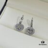 6930066712f62673a6fab295 Chopard High-End Stud Earrings with Diamond Encased in Glass, 18K Rose Gold and White Gold, Hypoallergenic, Heart Design with Logo on Glass