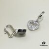 6930066812f62673a6fab298 Chopard High-End Stud Earrings with Diamond Encased in Glass, 18K Rose Gold and White Gold, Hypoallergenic, Heart Design with Logo on Glass