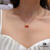 6930066b12f62673a6fab29b Chopard 👼 Chopard Necklace with Lucky and Iconic Moving Diamond, S925 Sterling Silver with 18K Rose Gold Plating, Authentic Logo and Original Tag, Adjustable Length Heart Pendant