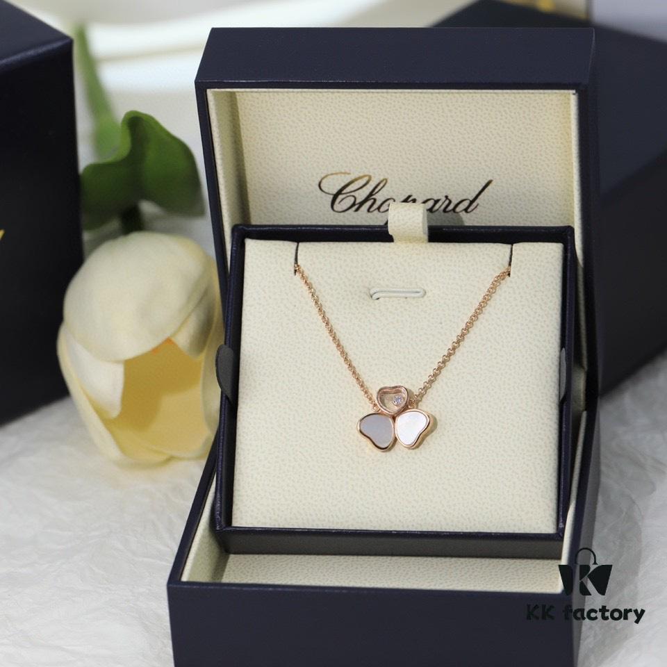 6930067412f62673a6fab2a7 Chopard Angel Necklace - Lucky Chopard with Iconic Moving Diamond, S925 Sterling Silver, 18K Rose Gold Plated, Original Logo and Tag, Adjustable Chain