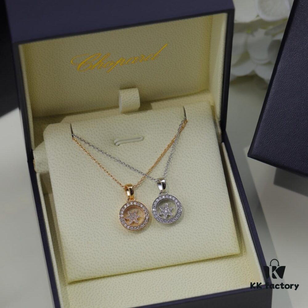 6930067c12f62673a6fab2b1 Chopard 👼 Chopard Necklace with Lucky and Iconic Moving Diamonds, 18K Rose Gold, Original Logo, Adjustable Chain