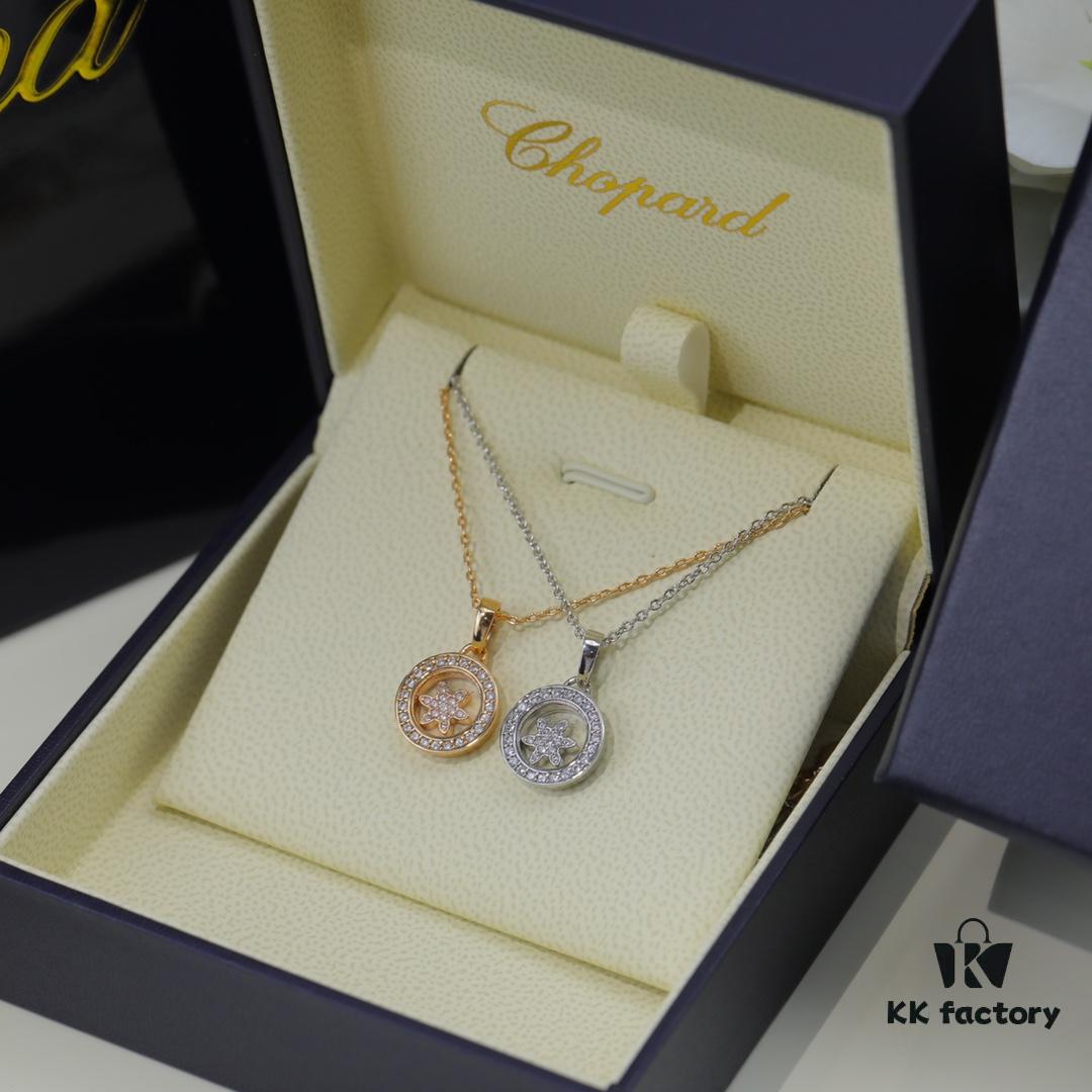 6930067e12f62673a6fab2b6 Chopard 👼 Chopard Necklace with Lucky and Iconic Moving Diamonds, 18K Rose Gold, Original Logo, Adjustable Chain