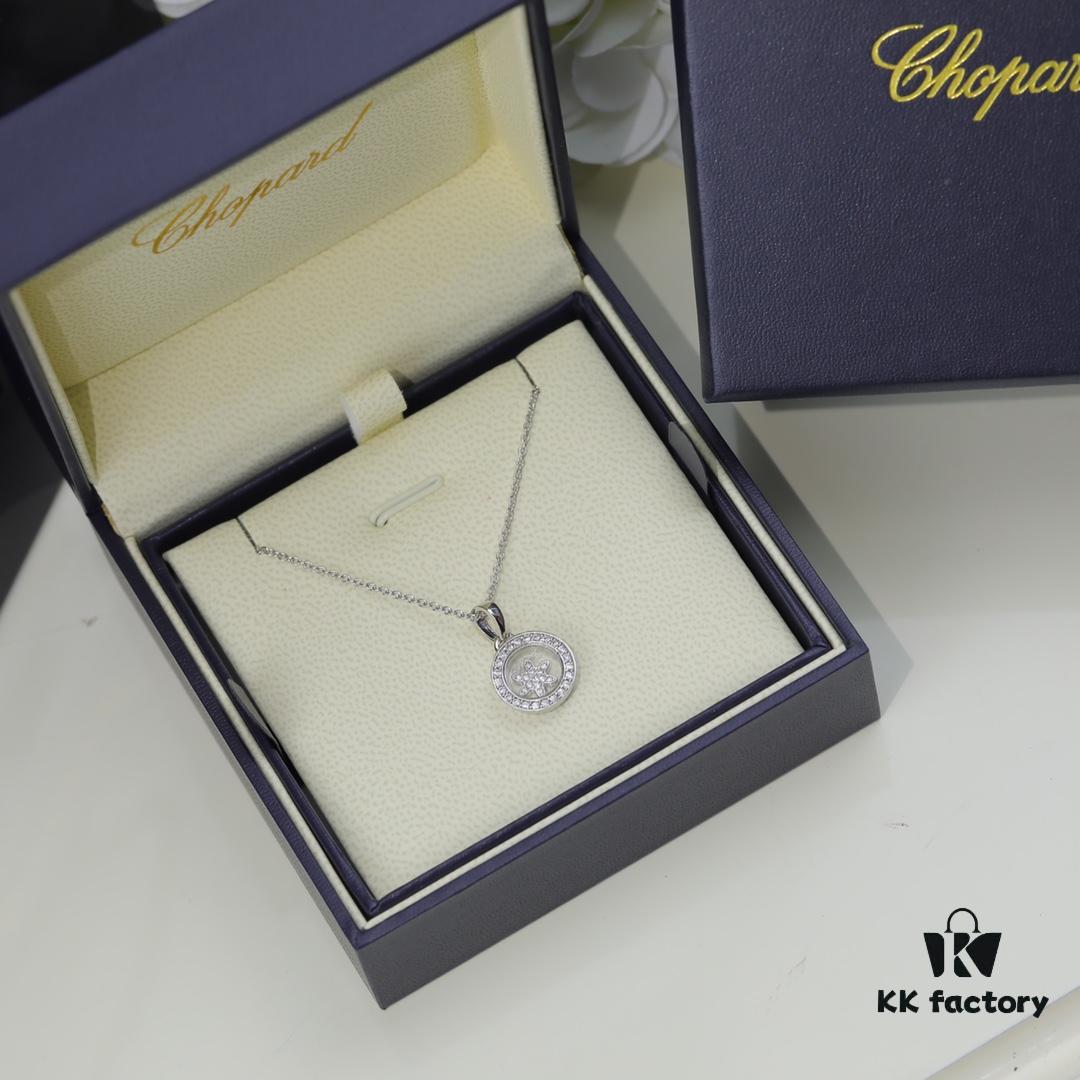 6930068312f62673a6fab2ba Chopard 👼 Chopard Necklace with Lucky and Iconic Moving Diamonds, 18K Rose Gold, Original Logo, Adjustable Chain