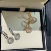 Chopard Happy Diamonds Collection, Full Diamond Round Earrings with Moving Diamond Inside the Glass Dial