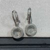 Chopard Happy Diamonds Collection, Full Diamond Round Earrings with Moving Diamond Inside the Glass Dial