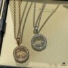 6930069b12f62673a6fab2d6 Chopard Happy Diamonds Collection Fully Paved Round Necklace with Movable Diamond Heart Pendant