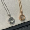 6930069e12f62673a6fab2d8 Chopard Happy Diamonds Collection Fully Paved Round Necklace with Movable Diamond Heart Pendant