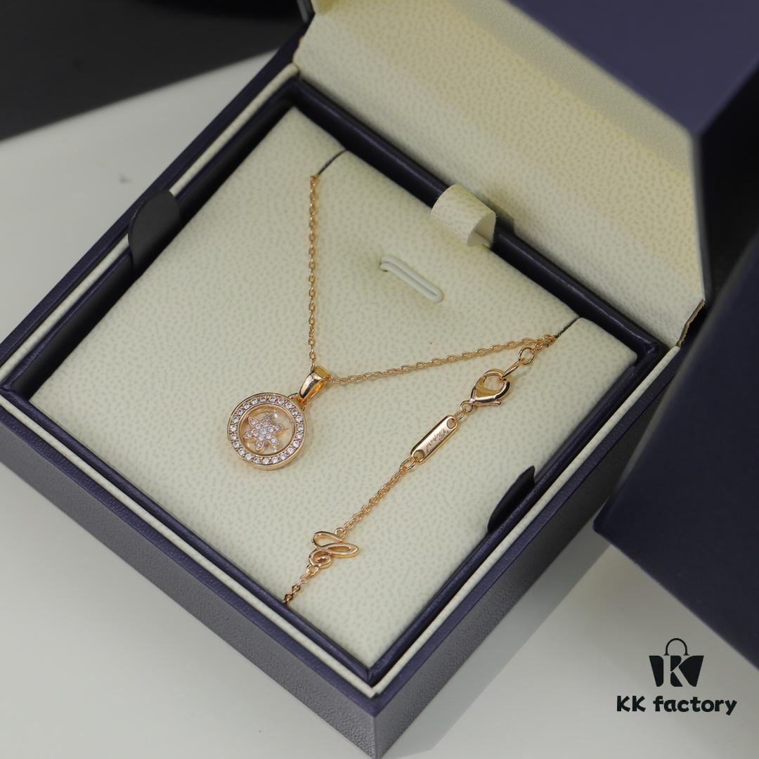 6930069f12f62673a6fab2da Chopard 👼 Chopard Necklace with Lucky and Iconic Moving Diamonds, 18K Rose Gold, Original Logo, Adjustable Chain