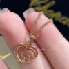 693006a412f62673a6fab2df Chopard Happy Diamonds Collection Fully Set Diamond Heart Pendant Necklace with Moving Diamonds