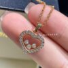 693006a512f62673a6fab2e1 Chopard Happy Diamonds Collection Fully Set Diamond Heart Pendant Necklace with Moving Diamonds