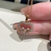 693006a912f62673a6fab2e7 Chopard Happy Diamonds Collection Fully Set Diamond Heart Pendant Necklace with Moving Diamonds