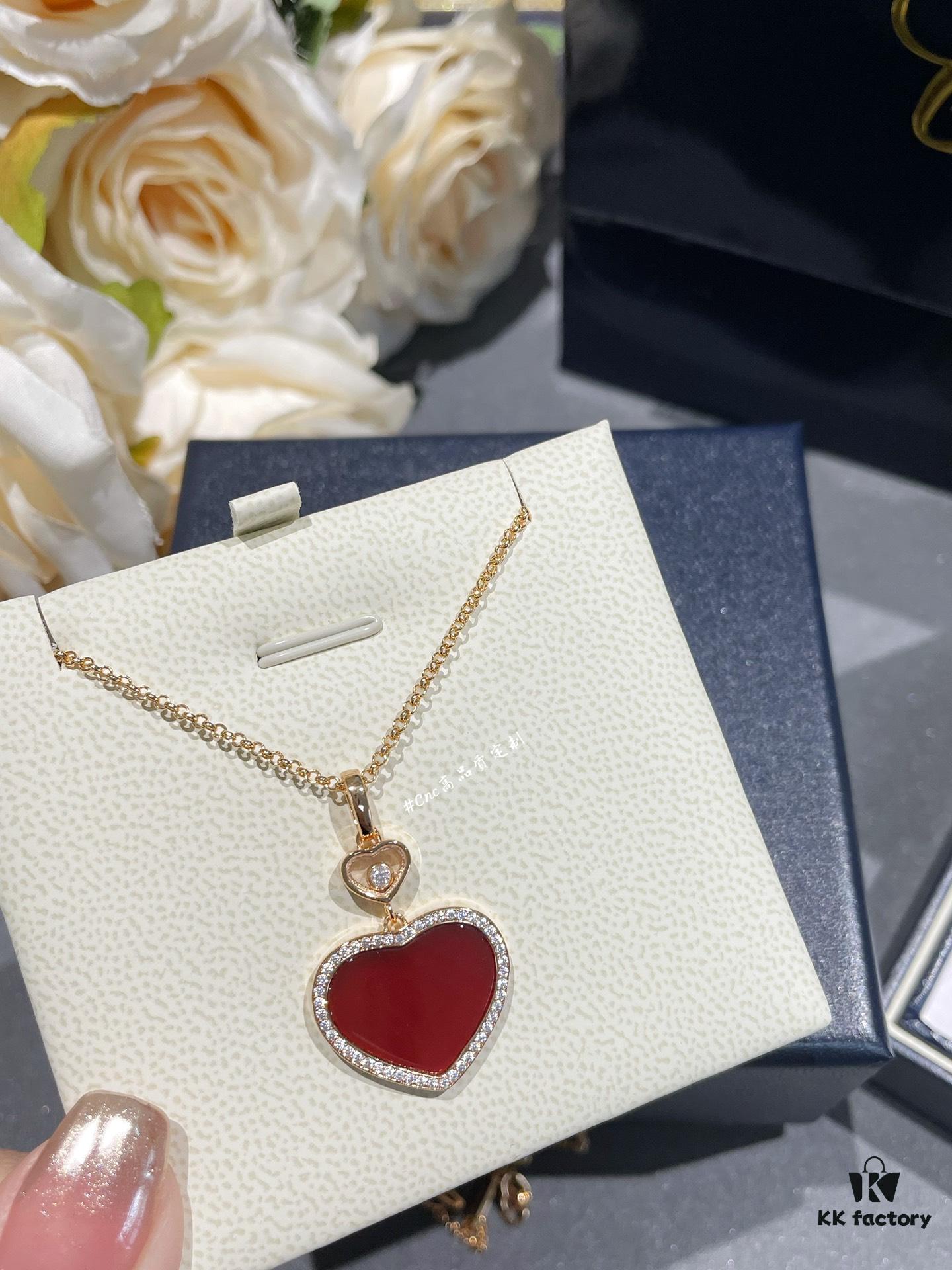 693006ad12f62673a6fab2ee Chopard Happy Hearts Series Heart Necklace with Moving Diamond