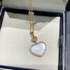 693006af12f62673a6fab2f3 Chopard Happy Hearts Series Heart Necklace with Moving Diamond