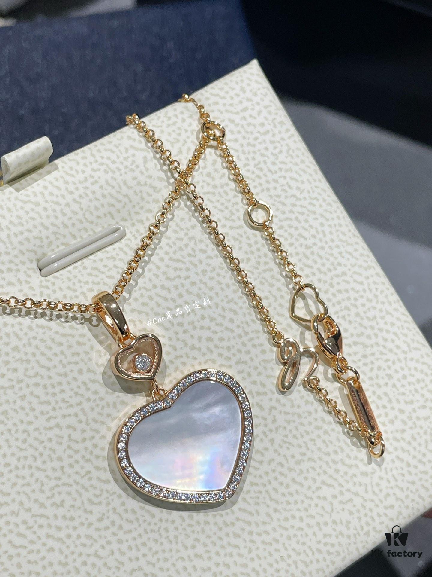 693006b312f62673a6fab2f9 Chopard Happy Hearts Series Heart Necklace with Moving Diamond