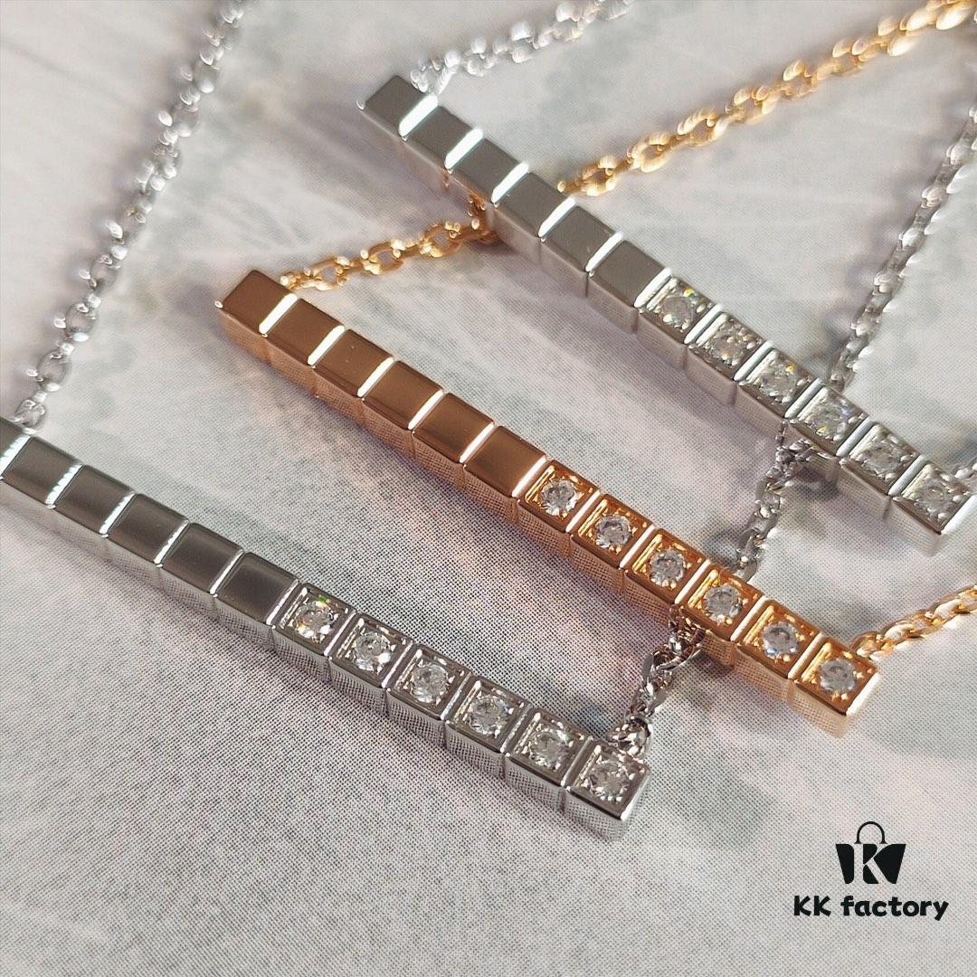 693006c312f62673a6fab311 New Chopard IceCube Series Geometric Necklace, Recommended by Celebrities, Exclusive Design