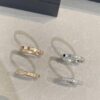 693006e112f62673a6fab341 New Chopard Ice Cube Series Ring, Same Style as Zhu Yilong's, Precision-Carved Mini Ice Block Ring with Single or Ten Diamonds, White Gold and Rose Gold Narrow Version