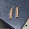 693006fe12f62673a6fab374 New Arrival, Chopard Ice Cube Series Ear Studs – Exquisitely Crafted CNC-Engraved Design in White and Rose Gold with Multi-Faceted 'Ice Cube' Detailing
