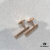 693006ff12f62673a6fab375 New Arrival, Chopard Ice Cube Series Ear Studs – Exquisitely Crafted CNC-Engraved Design in White and Rose Gold with Multi-Faceted 'Ice Cube' Detailing