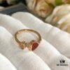 6930070812f62673a6fab382 Chopard Happy Hearts Series Heart Ring with Natural Gemstone and Floating Diamond