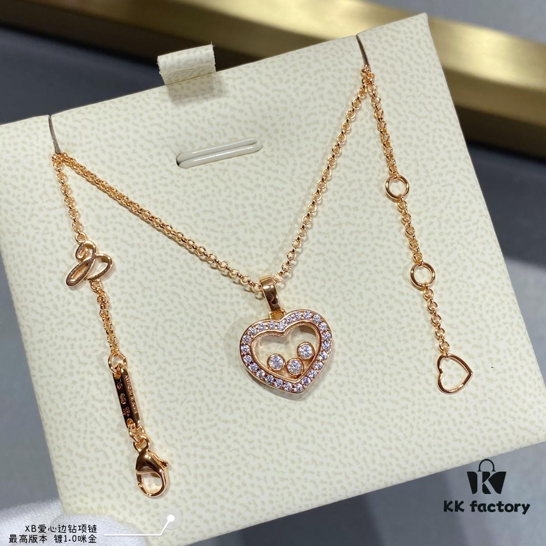 6930071d12f62673a6fab39b Chopard-inspired Heart Diamond-edge Necklace, In Stock, My Love Hidden in Heart 💓 Yet Revealed in Color 🌈🔥 High-quality K-gold Craftsmanship, Best Value Online ‼️ Bestseller, Colors Available, Excellent 👍, Adorned with Sparkling Zirconias Mimicking K-gold, Fashionable and Elegant ✨✨✨