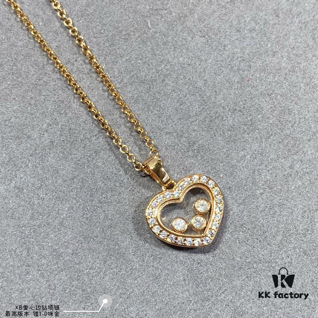 6930071e12f62673a6fab39e Chopard-inspired Heart Diamond-edge Necklace, In Stock, My Love Hidden in Heart 💓 Yet Revealed in Color 🌈🔥 High-quality K-gold Craftsmanship, Best Value Online ‼️ Bestseller, Colors Available, Excellent 👍, Adorned with Sparkling Zirconias Mimicking K-gold, Fashionable and Elegant ✨✨✨
